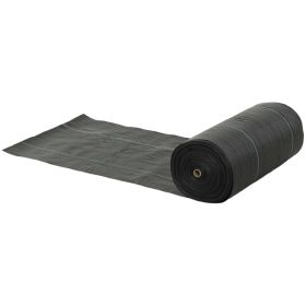 Weed Barrier Landscape Fabric, 5oz Heavy Duty Woven Weed Control Fabric For Landscaping (Option: Black)