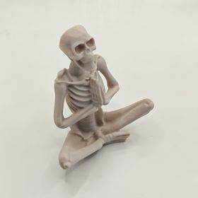 1PC 3D Printed Yoga Skeleton Air Plant Holder, Skull Planter Figurine, Gothic Desk Home Decor (Option: 1 PC-Yoga Skeleton Air Plant Holder-Prayer Skeleton)